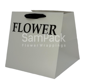 Пакет подарочный "Flower" белый 28*28*28cm Пакет подарочный