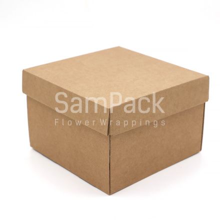 Коробка для композиций и подарков 195*195*125 крафт бурый Коробки для композиций и подарков