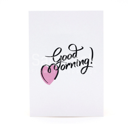 Открытки " Good morning! " розовое сердце 1/5 Открытки 1/5 