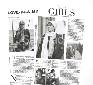 Пленка мат 58*50см20л."Газета Girls" белый №111 Пленка мат 58*50см20л."Газета Girls"