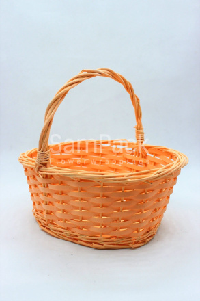 Корзина плет.ива 30*21*12 св.персик арт.8658 Корзины ива
