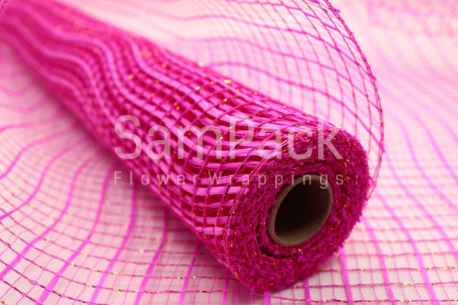 Акцент+золото MSP-10(FUCHSIA)- Фуксия Сетка Акцент+золото