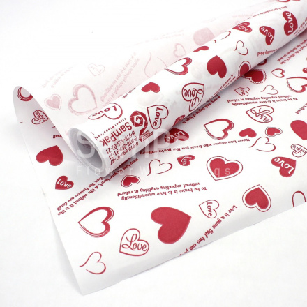 БВК СЕРДЦА Красн" LOVE" 10м*70см(СамПак) БВК 70см