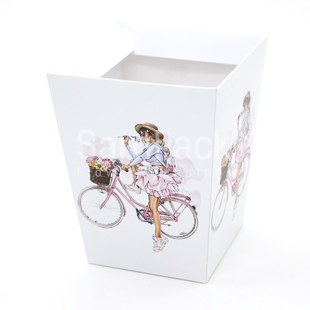 Пакет Трапеция мини "Девушка на велосипеде" (СамПак) Пакет Трапеция мини (СамПак)
