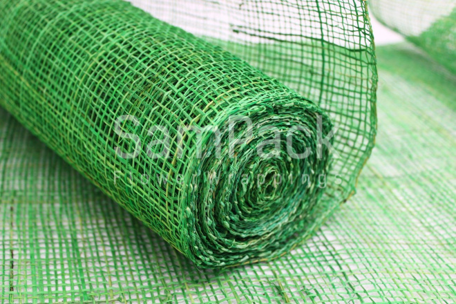 Burlap Roll 19*10y Lime Green B19 лайм Burlap Roll 19*10y 