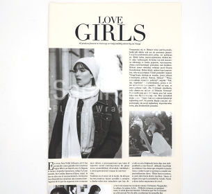 Пленка мат 58*50см20л."Газета Girls" кремовый №243 Пленка мат 58*50см20л."Газета Girls"