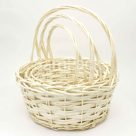  Корзины АЕ-9816 3/1 плет.ива круг выбелен. Корзины Китайские