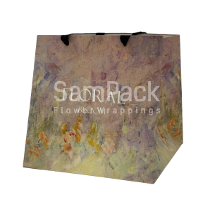 Пакет подарочный "Floral Bloom" бежевый №1 28*28*28cm Пакет подарочный