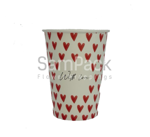 Стаканчик для цветов "White love" 13*9 ( 10954049 в упак 10 шт) Стаканчик для цветов 13*9 (в упак 10 шт)