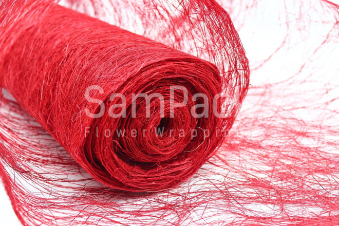 Abaca Scrunch Roll 19*10y Red A3 красный  Абака Скранч