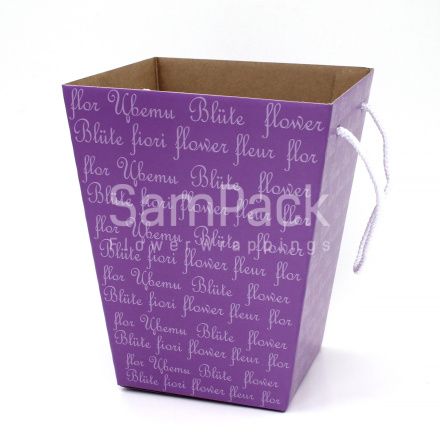Коробка для цветов 150*220*250 фиолетовый Коробка 150*220*250