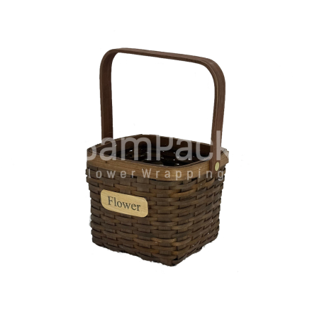 Корзина плет.(секвойя) квадрат 15*15*12 коричн арт 4868 Корзины секвойя