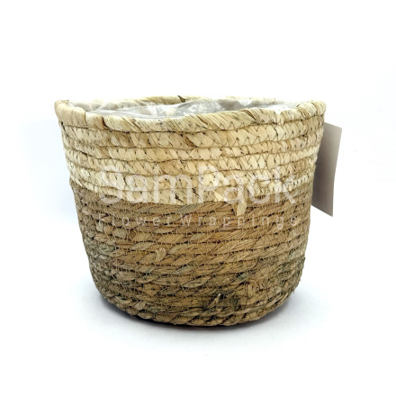 Корзина плет (рогоз.)  натур/белен. 8279 Корзины из рогоза