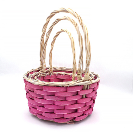 Корзины АЕ-4000 S/3 LT.PINK  круг св. розовые Корзины Китайские
