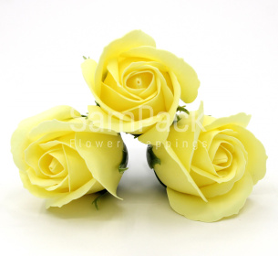 Розы из мыльной пены незрелый желтый 5,5*4 50шт(55/22) Розы из мыльной пены