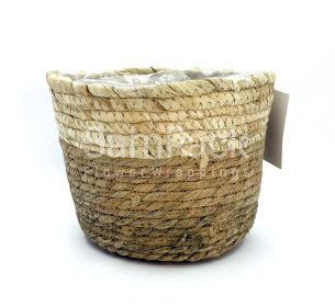 Корзина плет (рогоз.)  натур/белен. 8279 Корзины из рогоза