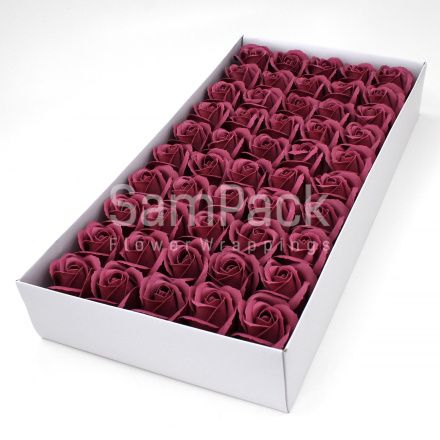 Розы из мыльной пены вишнево-розовый 5,5*4 50шт Розы из мыльной пены