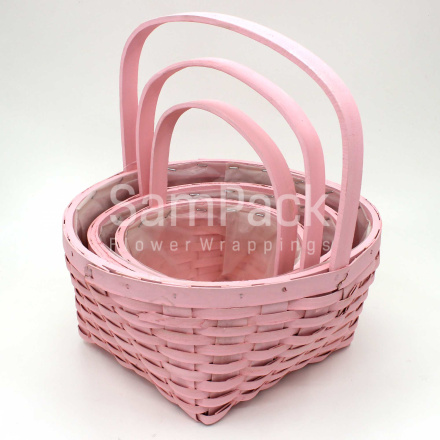XS17-007 S/3 LT.PINK светло-розовый Корзины Китайские