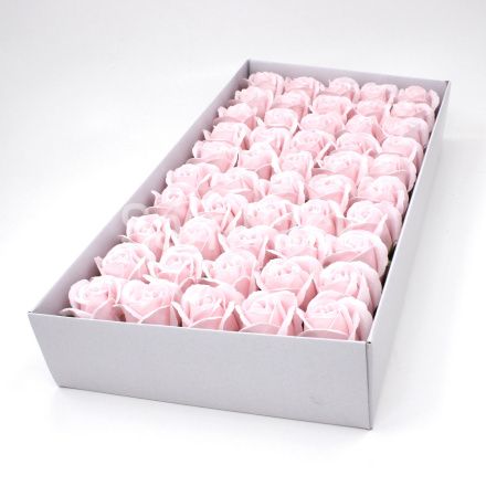 Розы из мыльной пены светло-розовый 5,5*4 50шт(55/1) Розы из мыльной пены