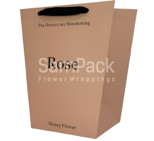 Пакет подарочный "Rose" персиковый 182/02 30*34*20cm Пакет подарочный
