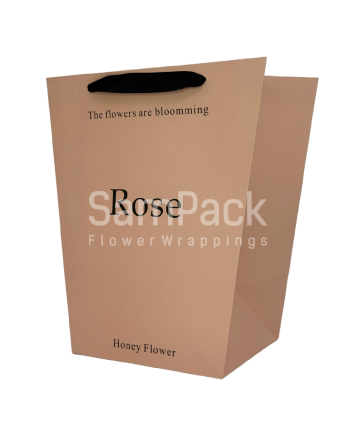 Пакет подарочный "Rose" персиковый 182/02 30*34*20cm Пакет подарочный