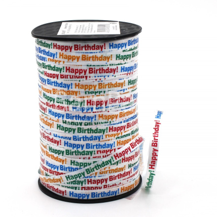Лента  "Happy Birhday" 0,5см*250м Лента  "Праздничная "0,5см*250м