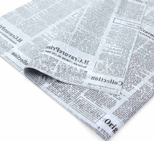 Бумага тишью "NEW YORK TIMES"  50*70 20л Бумага тишью с рисунком 50*70 