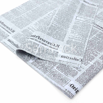 Бумага тишью "NEW YORK TIMES"  50*70 20л Бумага тишью с рисунком 50*70 