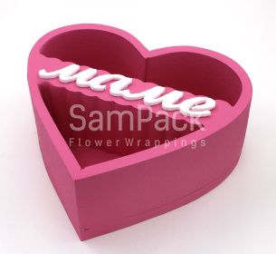Пенобокс "Маме сердце" розовый 10 см Пенобокс