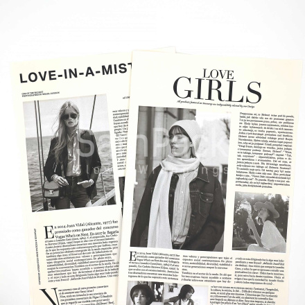 Пленка мат 58*50см20л."Газета Girls" кремовый №243 Пленка мат 58*50см20л."Газета Girls"