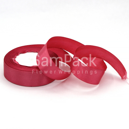 Лента Атлас 134 карамельно-розовый  1/25 Лента Атлас 1 см