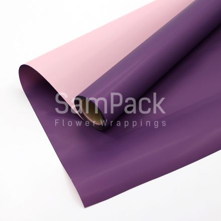 Матовая пленка двухцвет.58см*10м фиолет/розовый 01308 Матовая пленка двухцветная 60см*10м (2c)