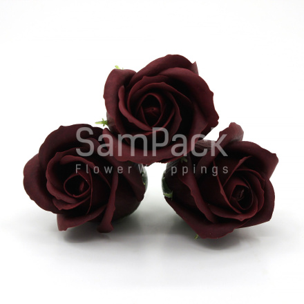 Розы из мыльной пены темно-бордовый 5,5*4 50шт(55/7) Розы из мыльной пены