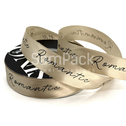 Лента атлас "ROMANTIC" кофейный 2,5*45y Лента атлас "ROMANTIC"  2,5*45y