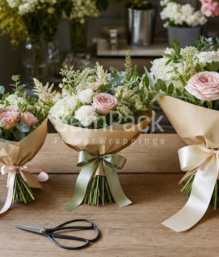 Таблица ширины ленты по диаметру букета: 1, 2,5 и 4 см - SamPack.Store