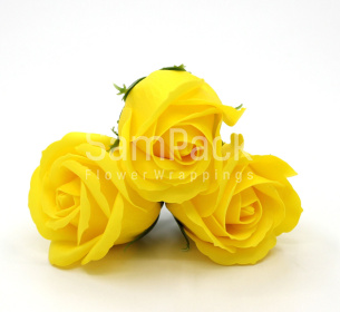 Розы из мыльной пены желтый 5,5*4 50шт Розы из мыльной пены