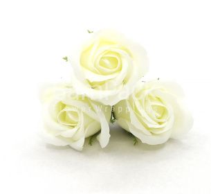 Розы из мыльной пены сливочный 5,5*4 50шт(55/19) Розы из мыльной пены