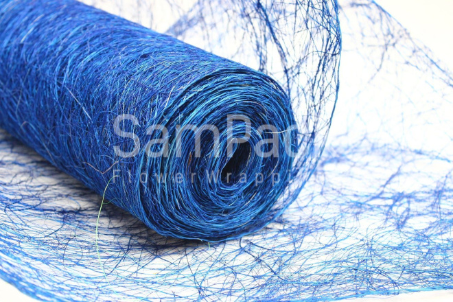 Abaca Scrunch Roll 19*10y Royal Blue A37 синий Абака Скранч