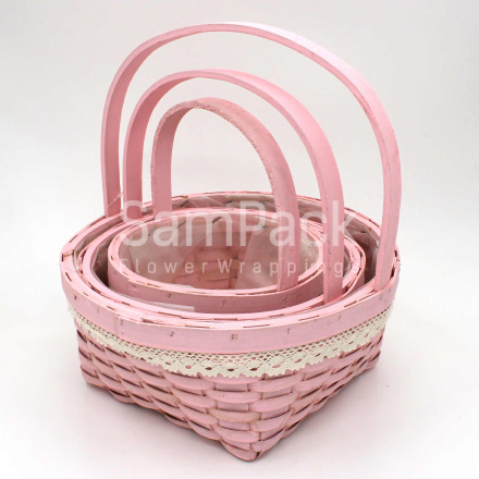 XS17-002 S/3 R LT.PINK светло-розовый Корзины Китайские