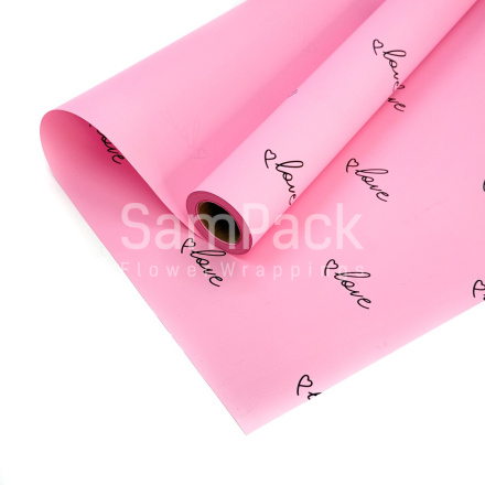 Пленка "Love" розовый 58*10 м 60мкр Пленка "Love"  58*10 м 60мкр