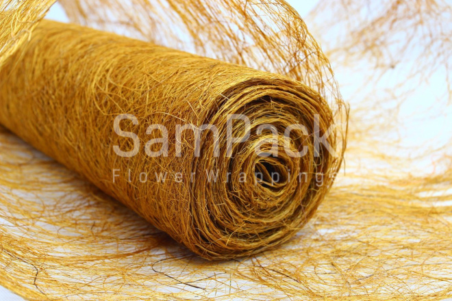 Abaca Scrunch Roll 19*10y Gold Bronze A50 Золотисто-бронзовый  Абака Скранч