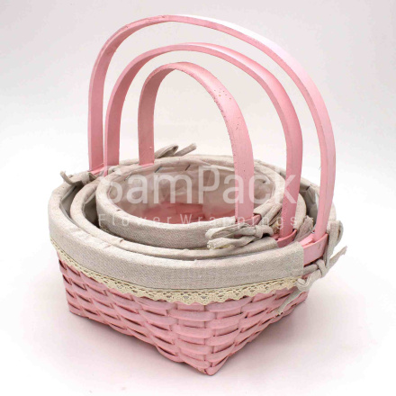 XS17-001 S/3 LT.PINK светло-розовый Корзины Китайские
