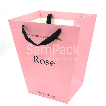 Пакет подарочный "Rose" розовый 182/26 30*34*20cm Пакет подарочный