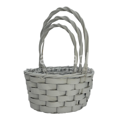 Корзины АЕ-4024 S/3 WASH WHITE- БЕЛЫЙ   Корзины Китайские