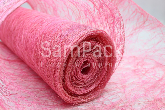 Abaca Scrunch Roll 19*10y Baby Pink A5 розовый Абака Скранч