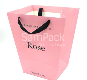 Пакет подарочный "Rose" розовый 182/26 30*34*20cm Пакет подарочный