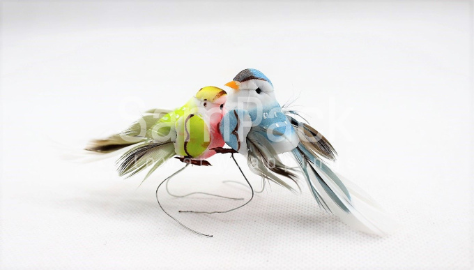 Птички мини цветные (24 шт) Птички упаковка