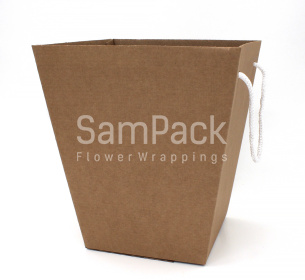Коробка для цветов 125*180*225 крафт Коробка 125*180*225