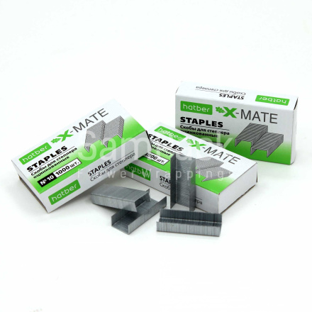 Скобы  № 10 (1000 шт)(Hatber X-Mate) Степлер