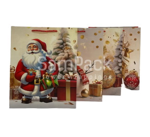 Пакет подар. "Новый год" микс 26*32*10cm (414С) Пакет подарочный